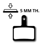 Tektro 2-piston brakes with 5 mm brake pads
