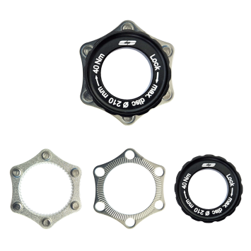 Adapter centerlock naar 6-bolt, thru axle